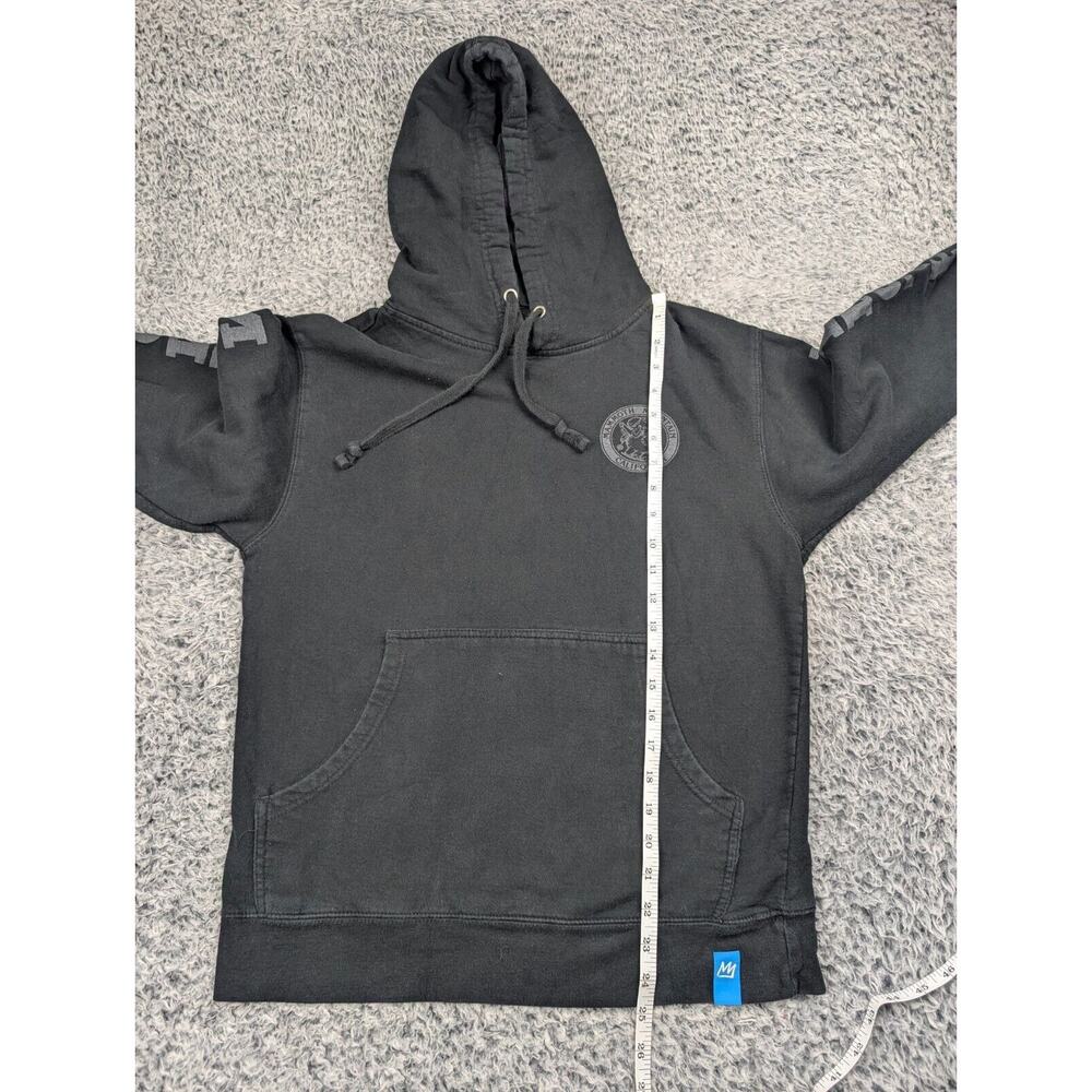 Mammoth Mountain Sweatshirt Men Small Black California Graphic Pullover Hoodie - Picture 4 of 6
